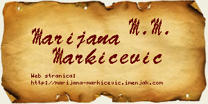 Marijana Markićević vizit kartica